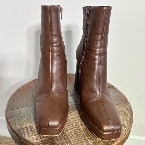 Steve Madden Womens Felicity Faux Leather Square Toe Ankle Boots Size 7.5 - Picture 3 of 7